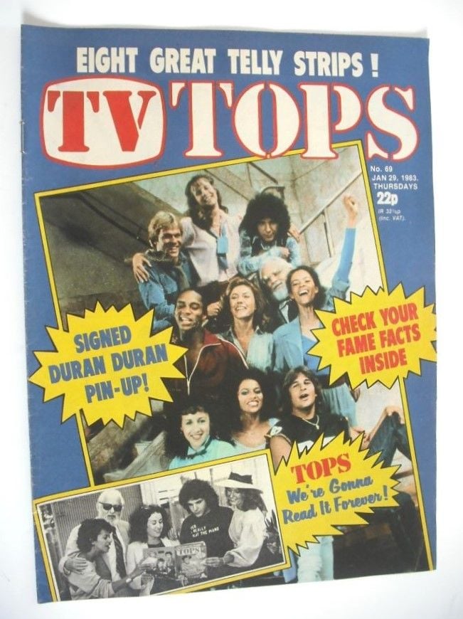 TV Tops magazine - 29 January 1983 - Fame cover (No. 69)