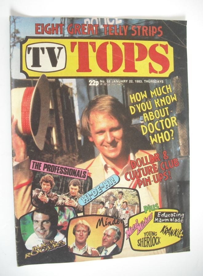 TV Tops magazine - 22 January 1983 - Peter Davison cover (No. 68)