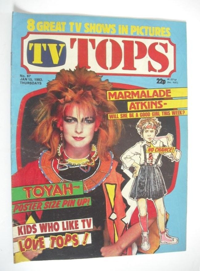 TV Tops magazine - 15 January 1983 - Toyah cover (No. 67)