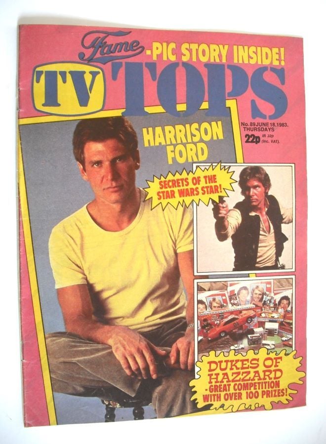 TV Tops magazine - 18 June 1983 - Harrison Ford cover (No. 89)