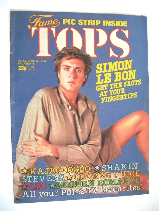 TV Tops magazine - 25 June 1983 - Simon Le Bon cover (No. 90)