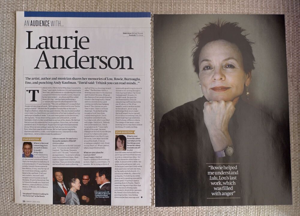 Laurie Anderson feature (magazine clipping)
