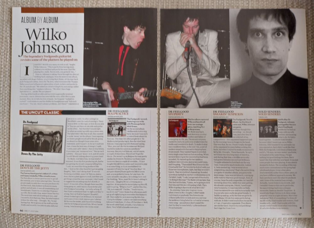 Wilko Johnson feature (magazine clipping)