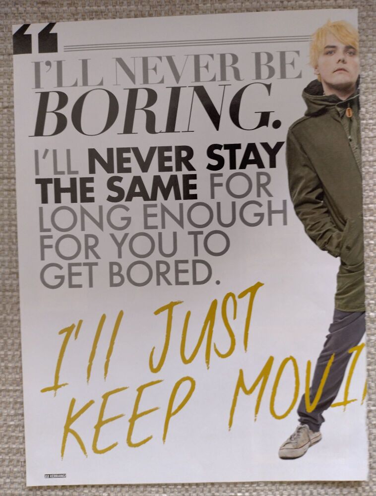 Gerard Way feature (magazine clipping from 2014)