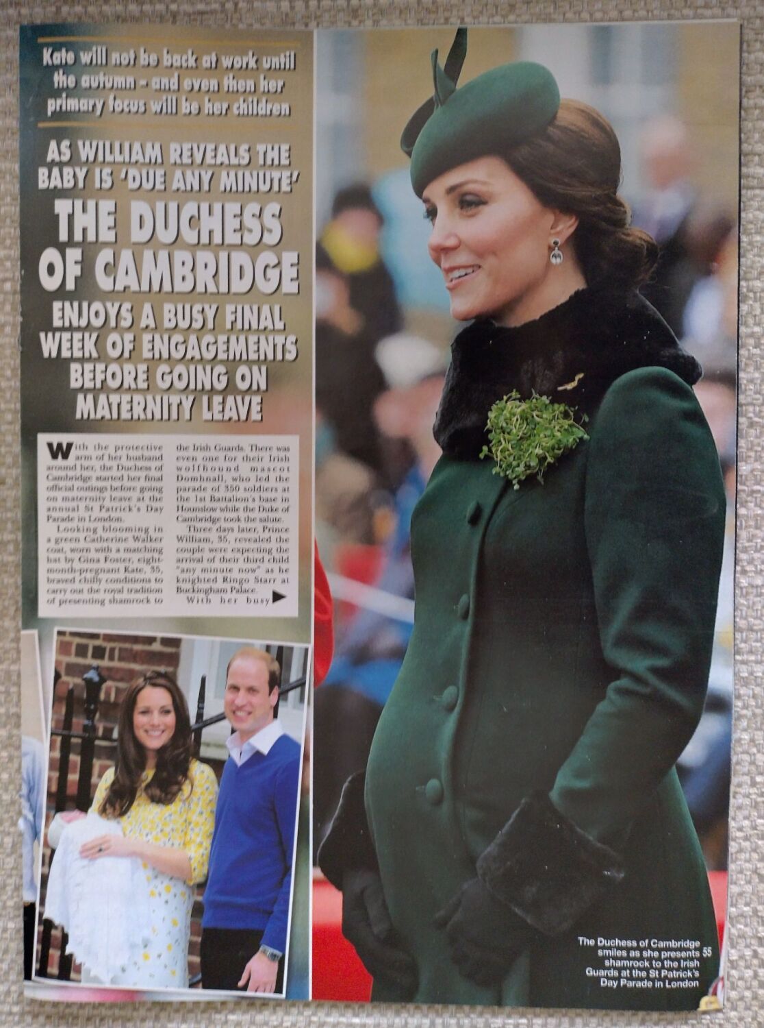 Kate Middleton feature (magazine clipping from 2018)