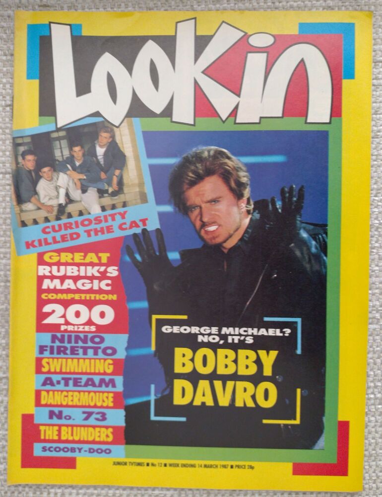 Look In magazine - Bobby Davro cover (14 March 1987)