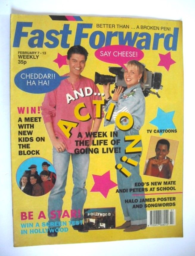 Fast Forward magazine - Phillip Schofield and Sarah Greene cover (7-13 February 1990)