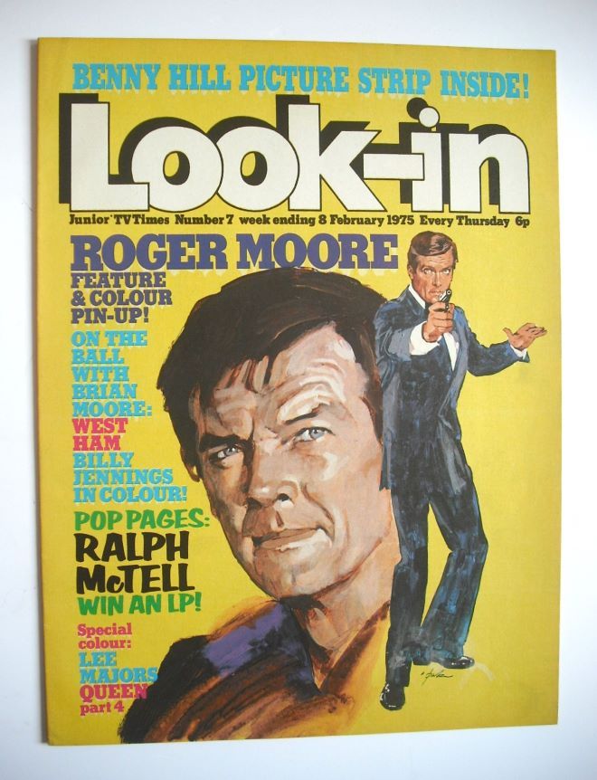 Look In magazine - Roger Moore cover (8 February 1975)
