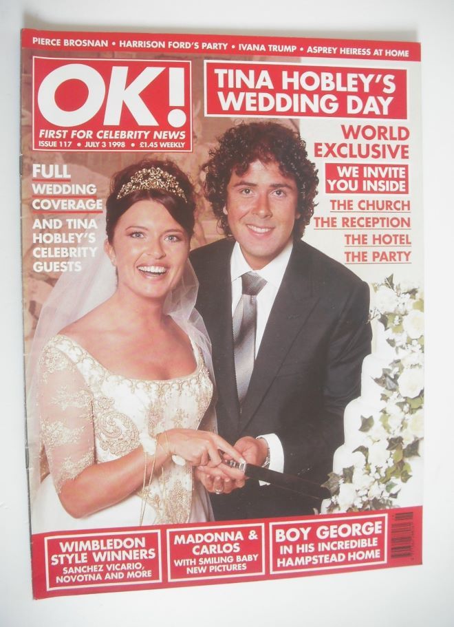 OK! magazine - Tina Hobley wedding cover (3 July 1998 - Issue 117)