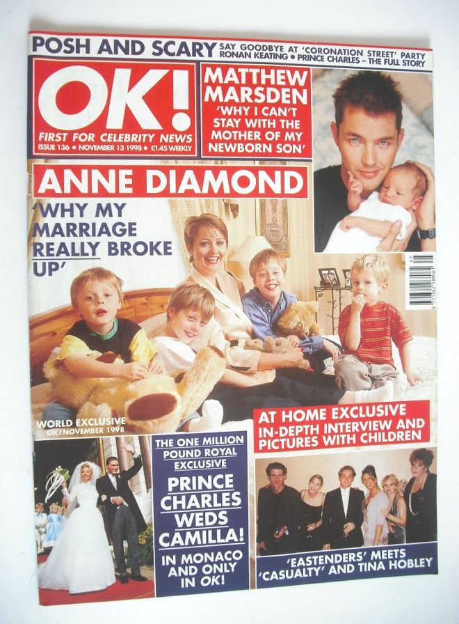 <!--1998-11-13-->OK! magazine - Anne Diamond cover (13 November 1998 - Issu