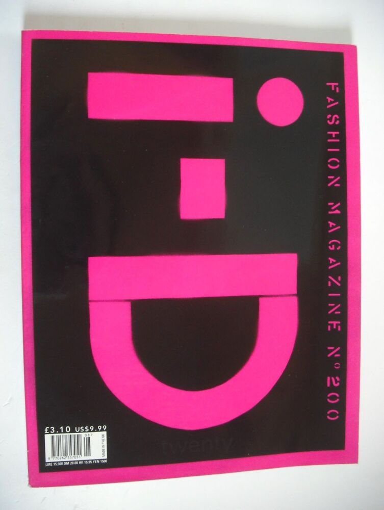 i-D magazine - 20/200/2000 cover (August 2000)
