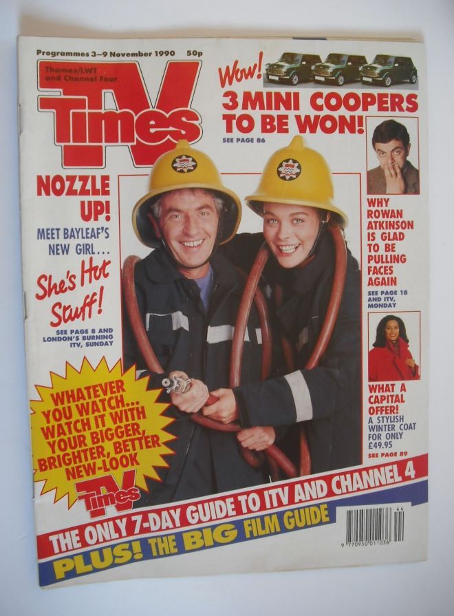 TV Times magazine - James Hazeldine and Samantha Beckinsale cover (3-9 November 1990)