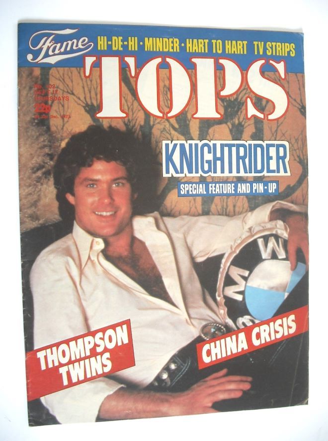TV Tops magazine - 17 September 1983 - David Hasselhoff cover (No. 102)