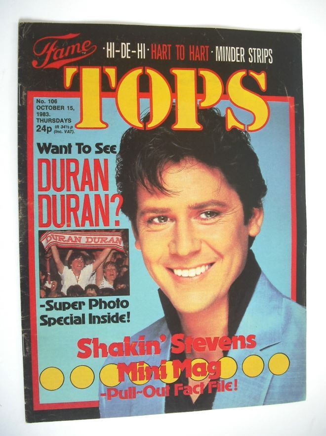 TV Tops magazine - 15 October 1983 - Shakin' Stevens cover (No. 106)
