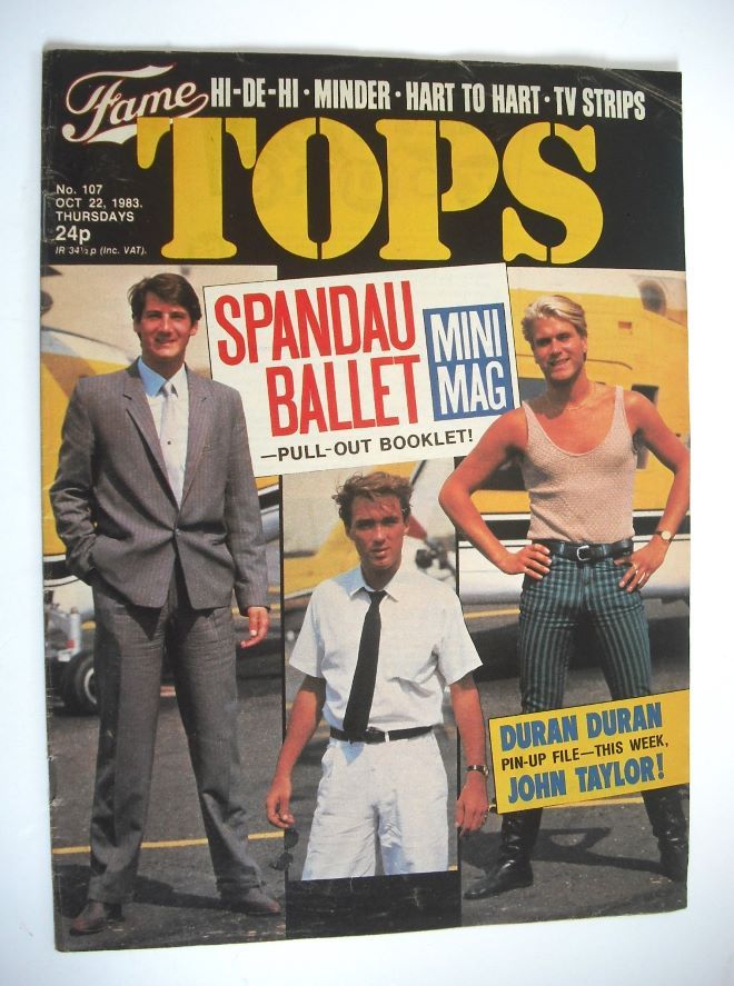 TV Tops magazine - 22 October 1983 - Spandau Ballet cover (No. 107)