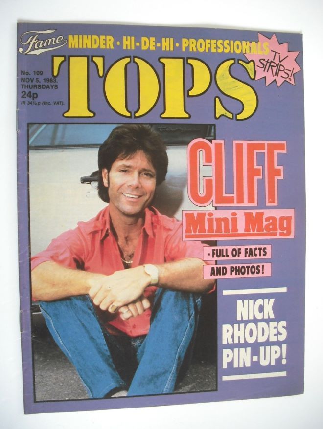 TV Tops magazine - 5 November 1983 - Cliff Richard cover (No. 109)