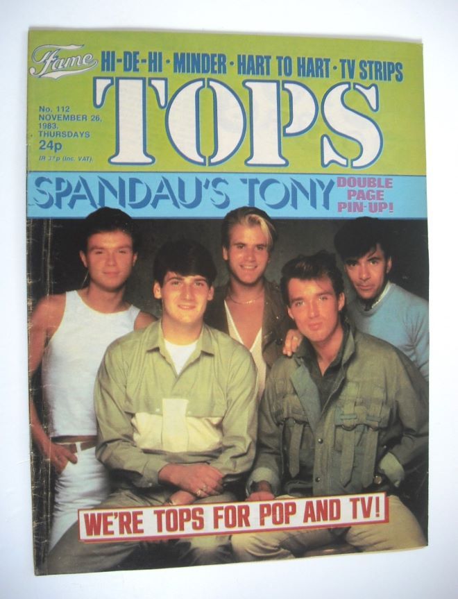 TV Tops magazine - 26 November 1983 - Spandau Ballet cover (No. 112)