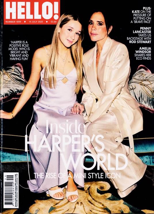 Hello! magazine - Harper Beckham and Victoria Beckham cover (14 July 2025 - Issue 1899)