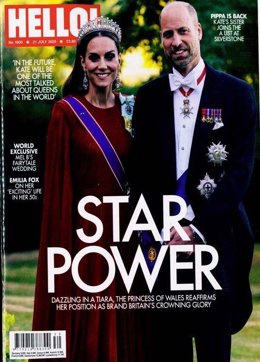 Hello! magazine - Prince William and Kate Middleton cover (21 July 2025 - Issue 1900)