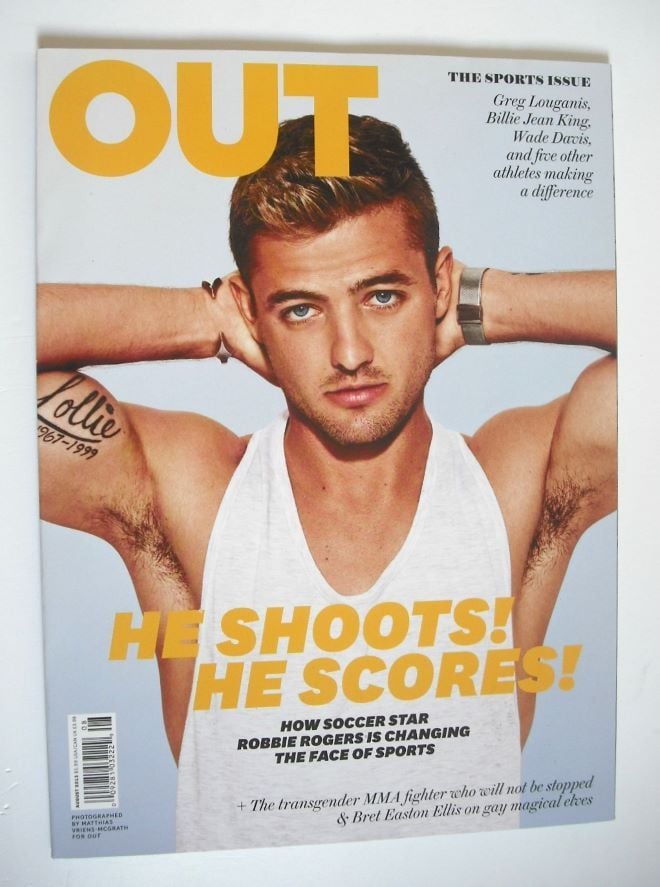 Out magazine - Robbie Rogers cover (August 2013)