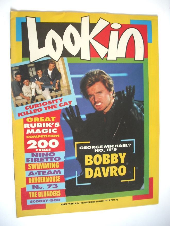 Look In magazine - Bobby Davro cover (14 March 1987)
