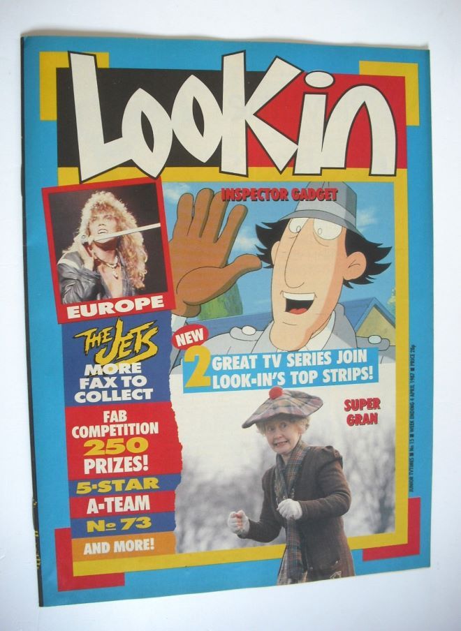 <!--1987-04-04-->Look In magazine - Inspector Gadget / Super Gran cover (4 