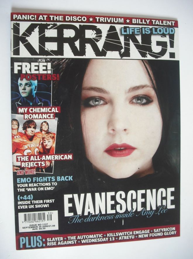 Kerrang magazine - Evanescence cover (30 September 2006 - Issue 1127)