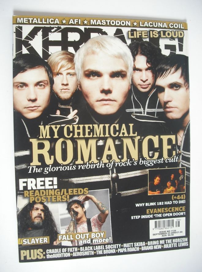 Kerrang magazine - My Chemical Romance cover (23 September 2006 - Issue 1126)