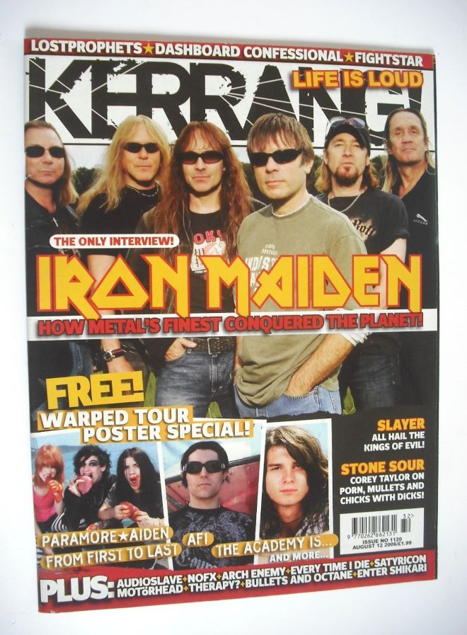 Kerrang magazine - Iron Maiden cover (12 August 2006 - Issue 1120)