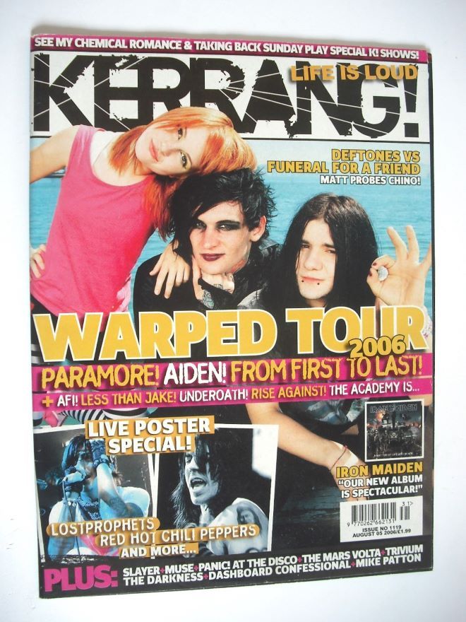 Kerrang magazine - Warped Tour cover (5 August 2006 - Issue 1119)