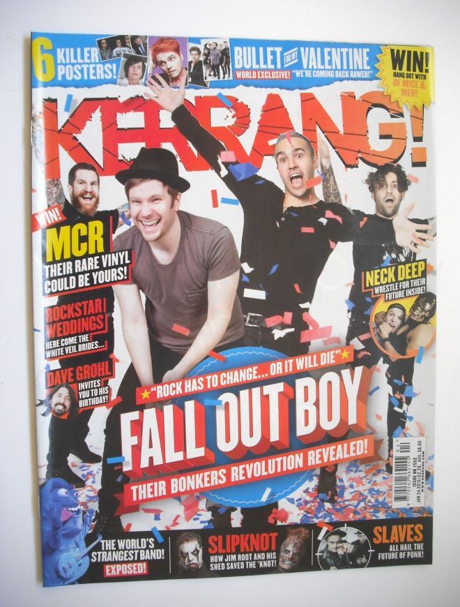 Kerrang magazine - Fall Out Boy cover (24 January 2015 - Issue 1552)