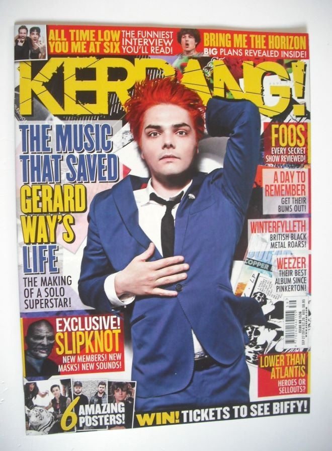 Kerrang magazine - Gerard Way cover (27 September 2014 - Issue 1536)