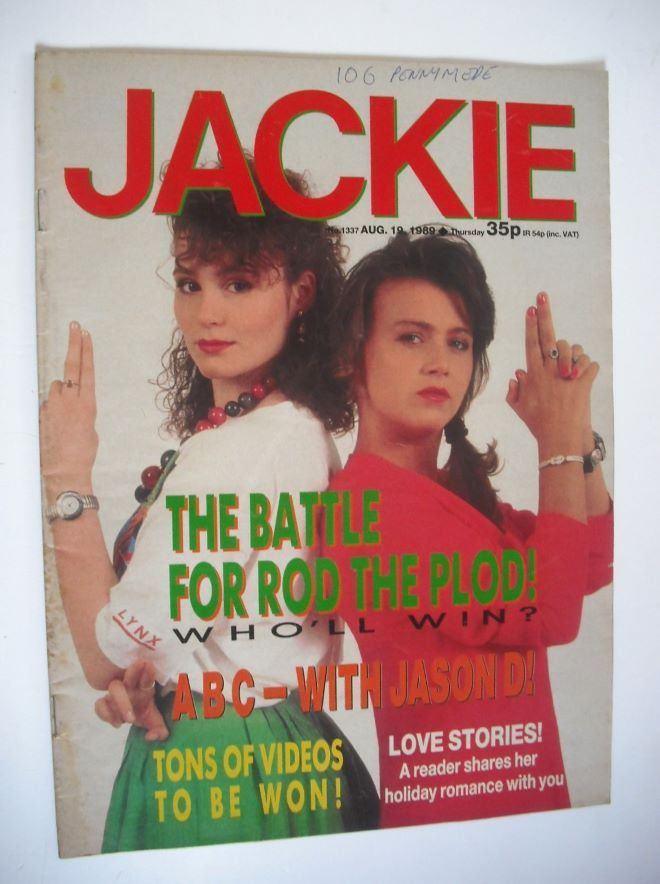 <!--1989-08-19-->Jackie magazine - 19 August 1989 (Issue 1337)