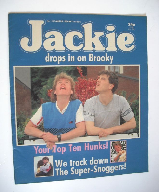 Jackie magazine - 30 August 1986 (Issue 1182 - Simon O'Brien and Jason Hope cover)