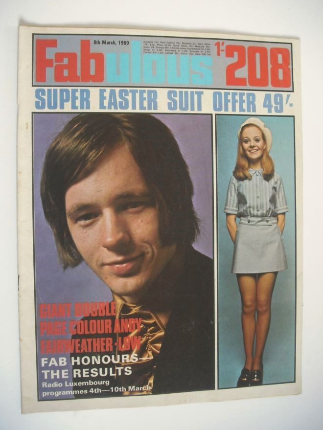 Fabulous 208 magazine (8 March 1969 - Andy Fairweather-Low cover)