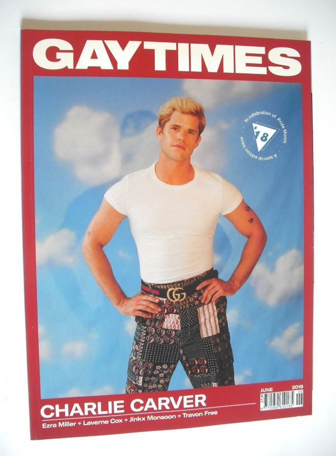 Gay Times magazine - Charlie Carver cover (June 2018)