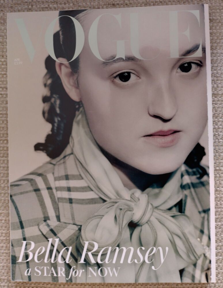 British Vogue magazine - April 2025 - Bella Ramsey cover (Subscriber's Issue)