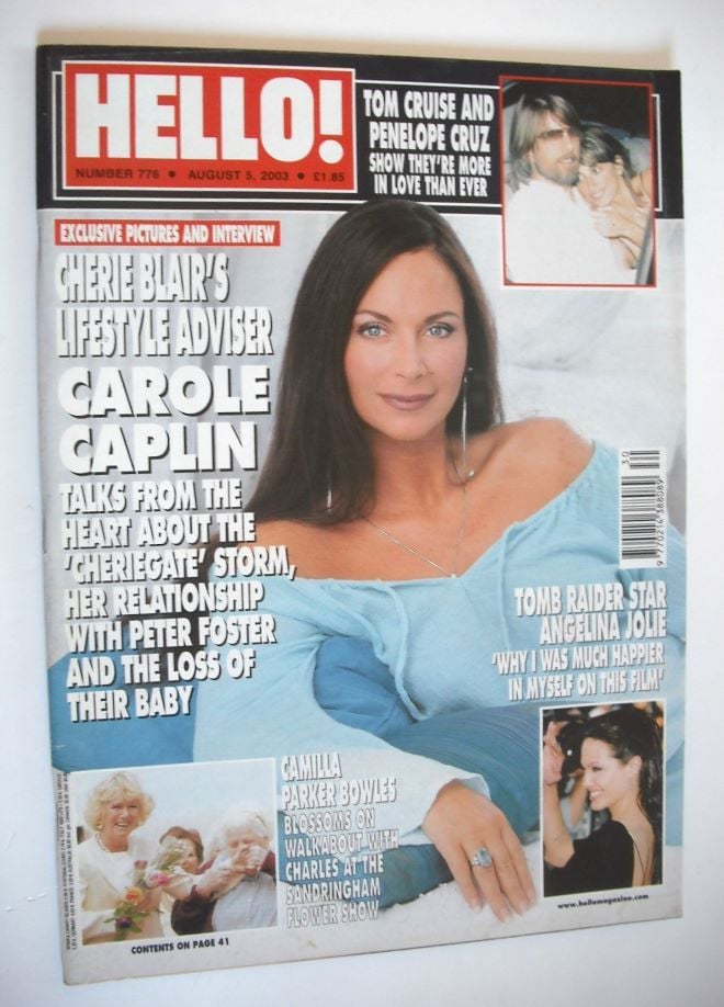 Hello! magazine - Carole Caplin cover (5 August 2003 - Issue 776)