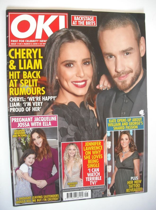 OK! magazine - Cheryl Cole and Liam Payne cover (6 March 2018 - Issue 1124)