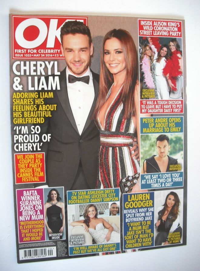 OK! magazine - Liam Payne and Cheryl Fernandez-Versini cover (24 May 2016 - Issue 1033)