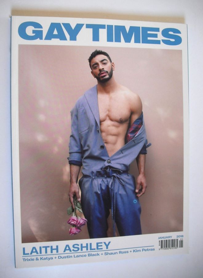 Gay Times magazine - Laith Ashley cover (January 2018)