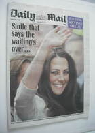 Daily Mail newspaper - Kate Middleton cover (29 April 2011)