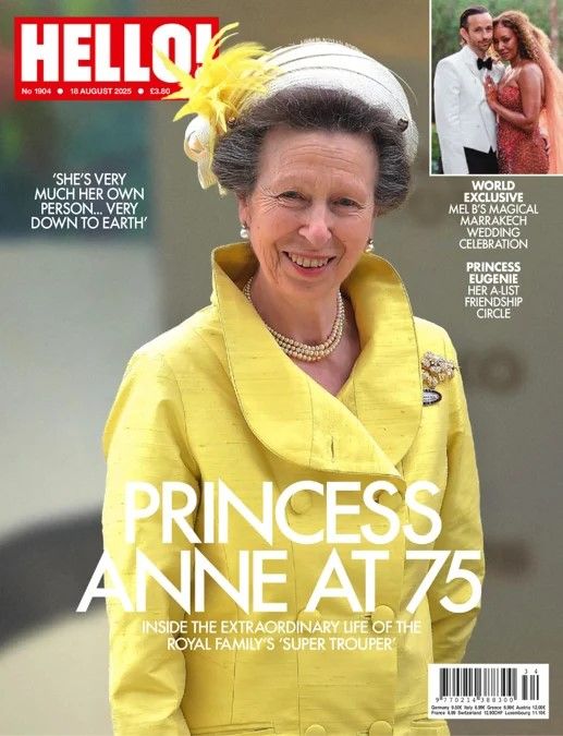 Hello! magazine - Princess Anne cover (18 August 2025 - Issue 1904)