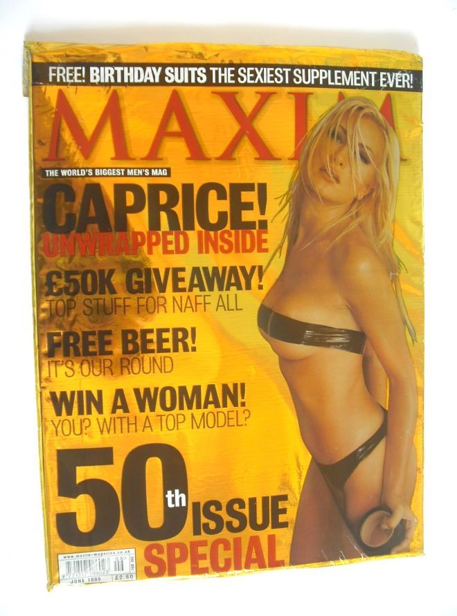 MAXIM magazine - Caprice cover (50th Issue Special; June 1999)