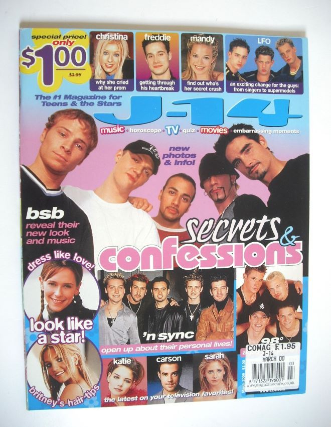 J-14 magazine - Backstreet Boys cover (March 2000)