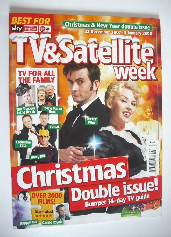 TV & Satellite Week magazine - David Tennant and Kylie Minogue cover (22 December 2007 - 4 January 2008)