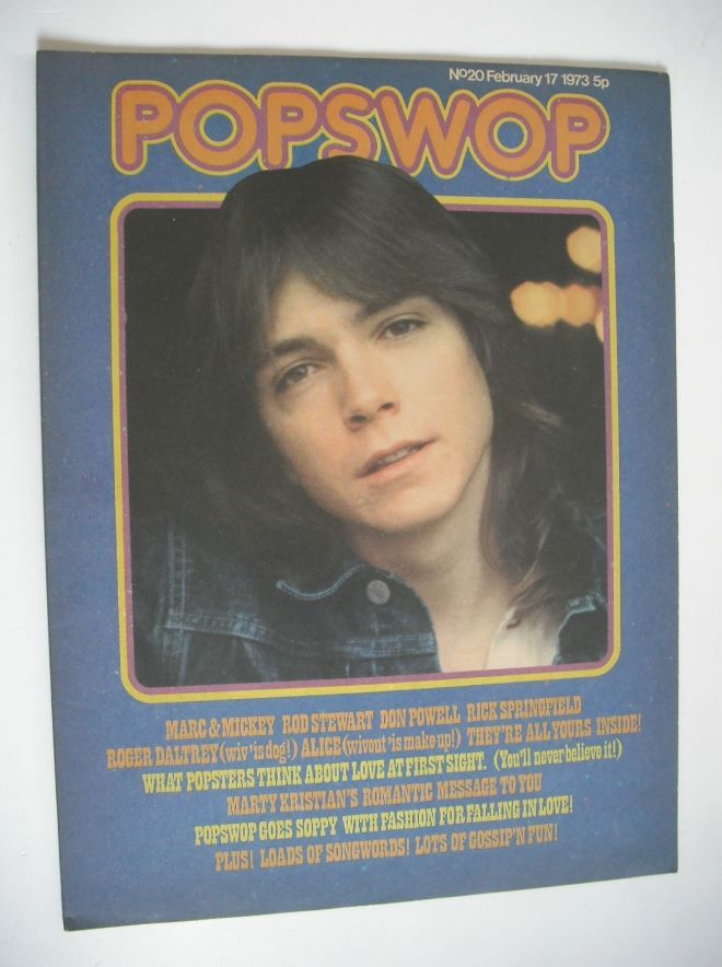 Popswop magazine - 17 February 1973 - David Cassidy cover