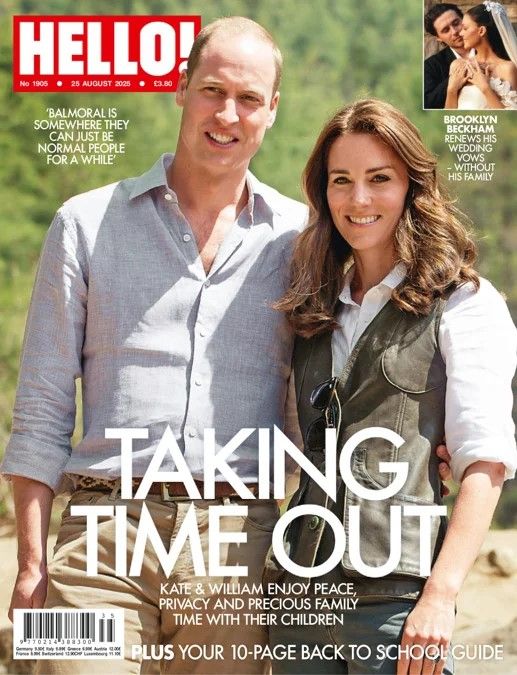 Hello! magazine - Prince William and Kate Middleton cover (25 August 2025 - Issue 1905)