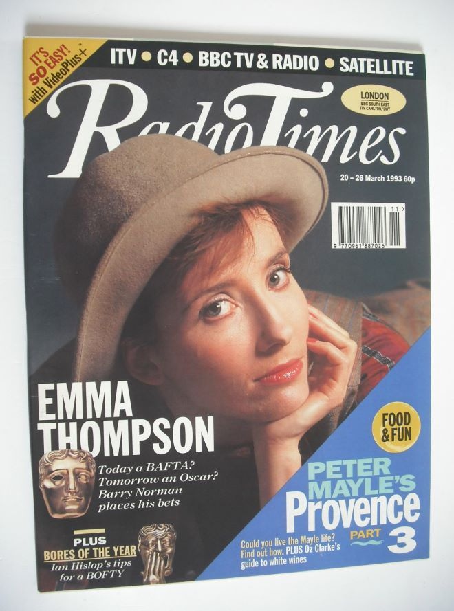 Radio Times magazine - Emma Thompson cover (20-26 March 1993)