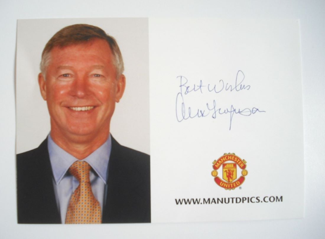 Alex Ferguson autograph (hand-signed photo card)